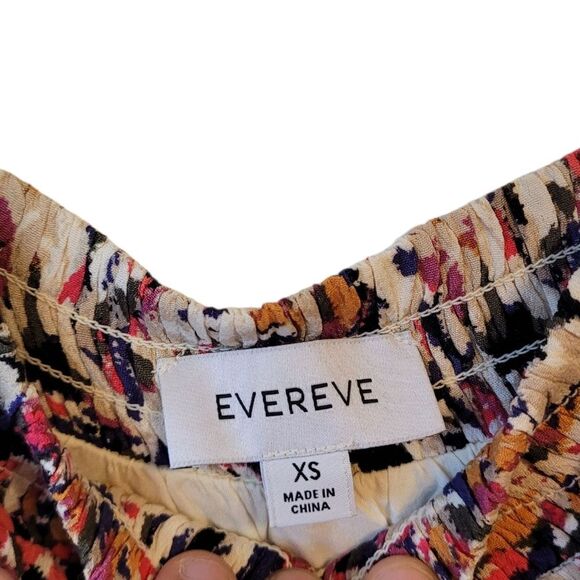 Evereve Women's Abstract Print Smocked Tank Top Size XS - Picture 3 of 6